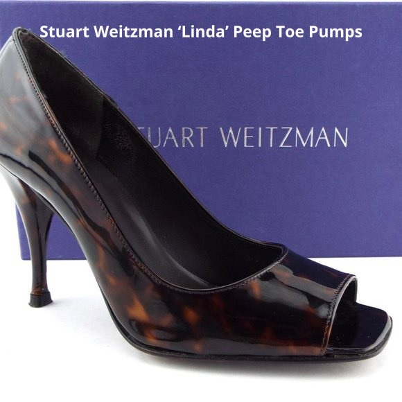 Stuart Weitzman, ‘Linda’ peep toe pumps. Size 8. - Picture 2 of 7